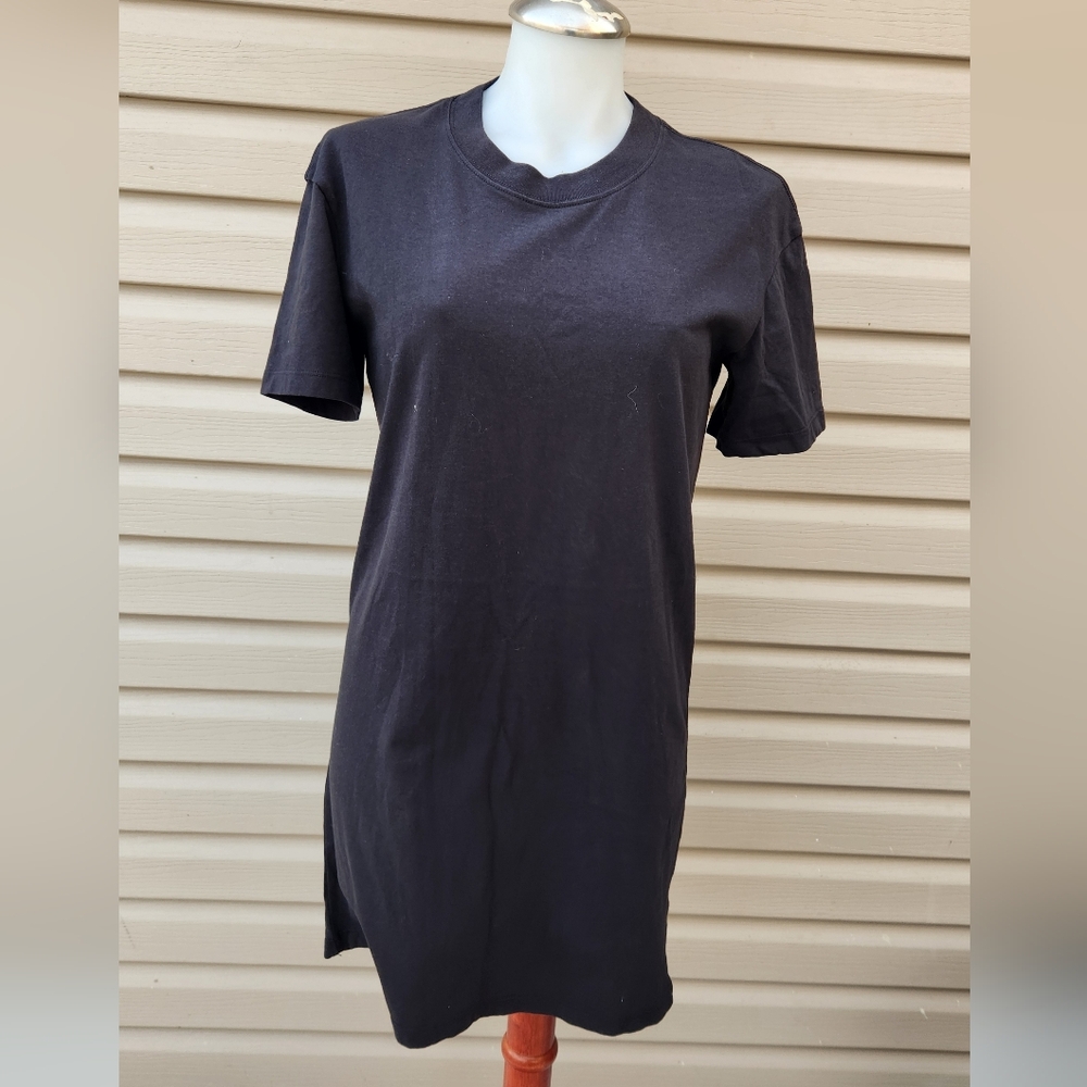 Madewell Black Crewneck Short-Sleeve Mini Dress